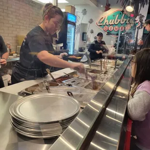 interior, sushi and sashimi