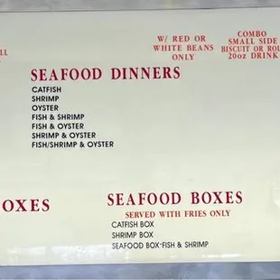 the menu