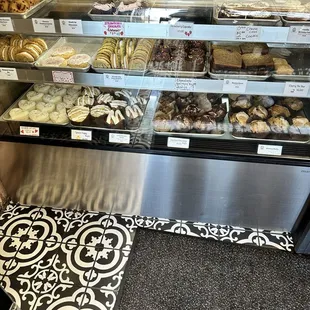 a display of pastries