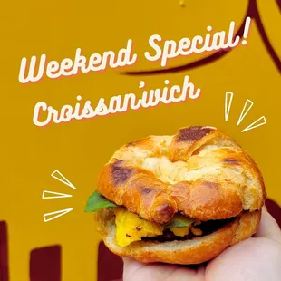 Come try our #special this weekend: a croissan'wich made with croissants from @sweetpeabaking!