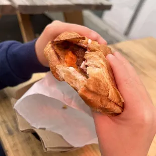 My son's basic Crossainsandwich no Sriracha mayo, no veggies