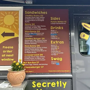 Chubby Bunny all vegan menu