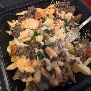 Carne asada French fries.