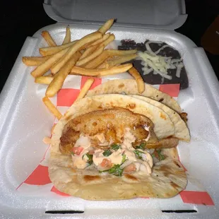 Terrible fish tacos. Where's the rice? Why wasn't I informed they were out? Why are the beans cold and terrible?