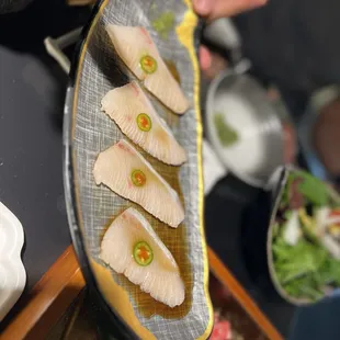 Yellowtail carpaccio
