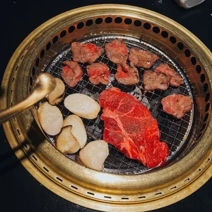 King Oyster Mushroom, Brisket, Ribeye Steak