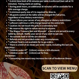 Chubby Cattle Rosemead Store Policy