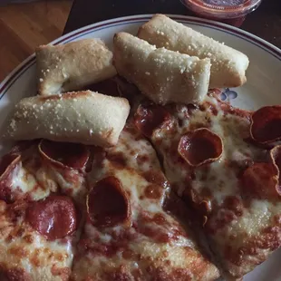 pepperoni and cheese pizza