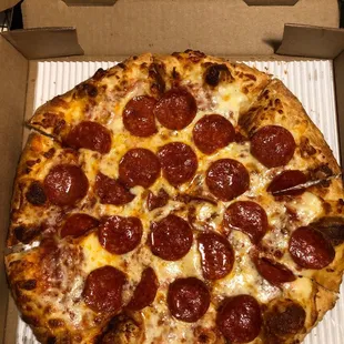 Medium pizza with pepperoni, Tuesday special