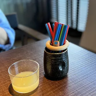 Yuzu sake and the small table game