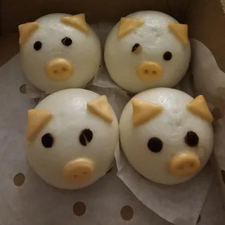 Steamed Piggy Bun - Sweet Custard