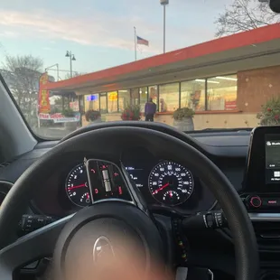 Still talking to the man that why she can't serve customers