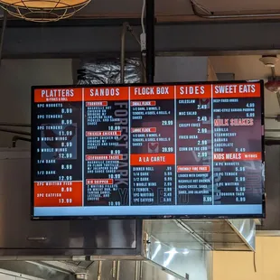 New menu as of Aug 4, 2023