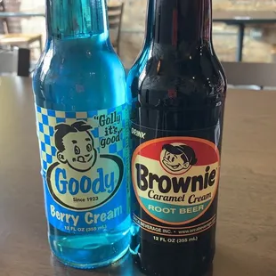 Goodie Berry Cream &amp; Carmel Brownie Cream Soda...both were delicious!