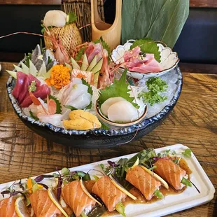 food, sushi and sashimi, sushi, sashimi