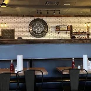 a view of the dining area