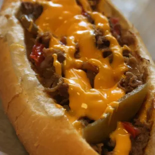 The menu photo of the Philly is not what you will get.