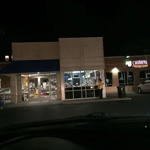 In the same plaza as the Mobile Gas Station!