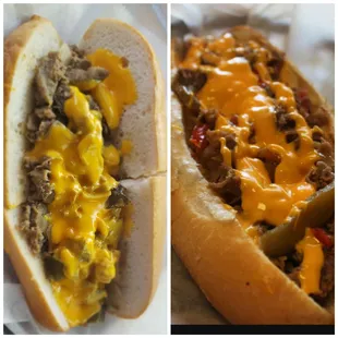 The left is my sandwich, the right is the menu photo that don't really look alike.