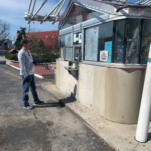 a man walking down the street