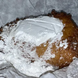 powdered sugar on top