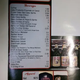 the menu