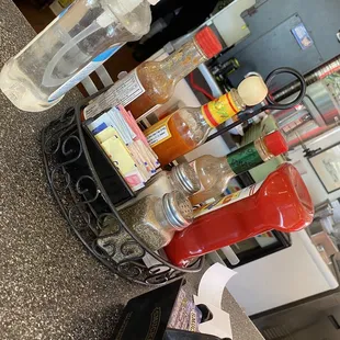 Lots of condiments