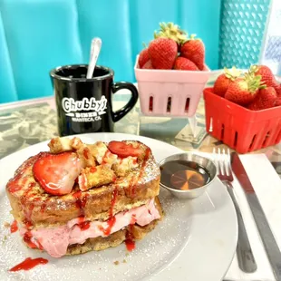 Strawberry Cheesecake Stuffed French Toast