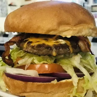 Be-Bopper Burger on a hommmemade bun!