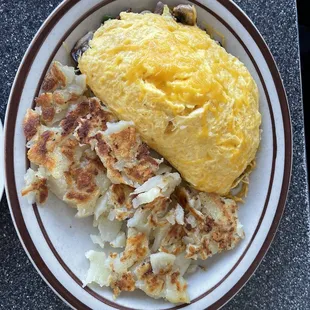 Sausage, Mushroom &amp; Cheese Omelette