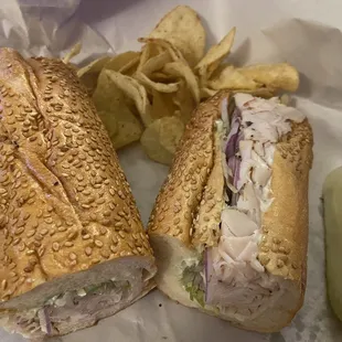 Turkey with cheese hoagie.