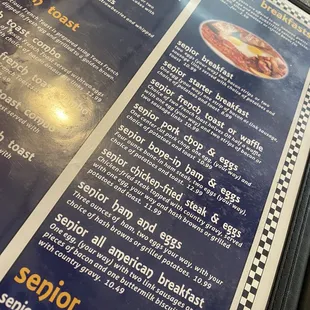 Senior breakfast options