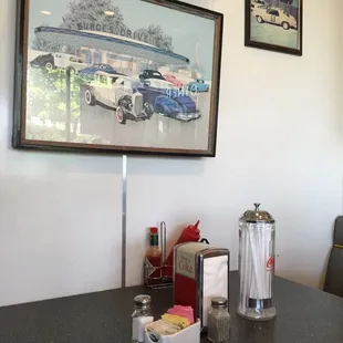 One of the booth tables.