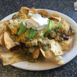 Chile verde nachos is SOOO good.