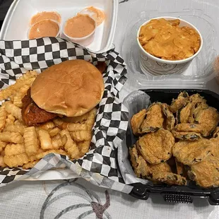 #5 , Fried Pickles, Mac &amp; Cheese