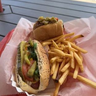 1/2 Italian Beef and (1) Chi-dog w/fries. Great value!!
