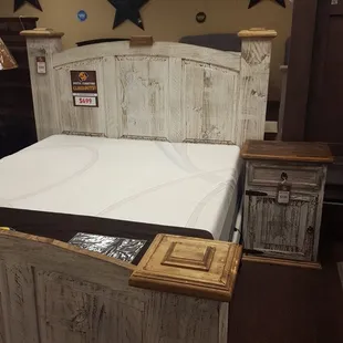 Rustic White Scrape 4pc Queen Set only 699
