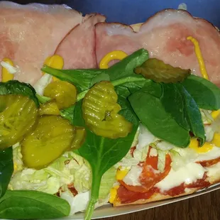 1/2 sub : Pepperoni, salami, &amp; ham