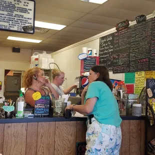 customers at the counter