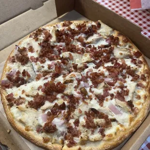 Chicken Bacon Ranch Pizza.