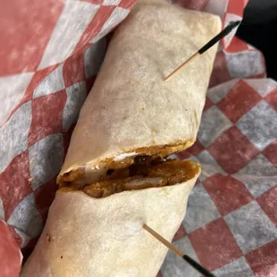 Buffalo Chicken Cheese Steak Wrap
