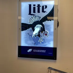 a poster of a flying eagle