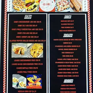 One of the menus. For them on social media. Somethings change daily.