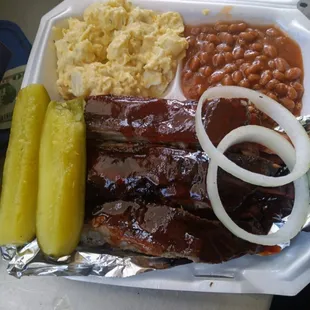 1 meat rib plate