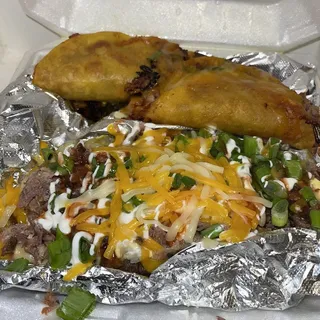 Chub Spud and 2 Tacos
