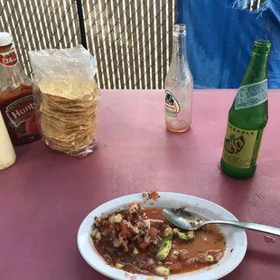 a plate of food on a table