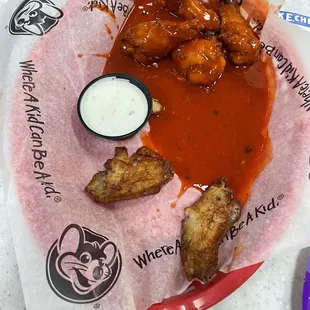 Lemon pepper and Buffalo wings