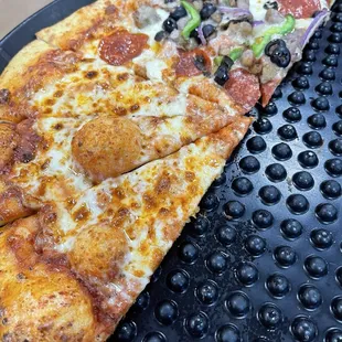 pizza, food