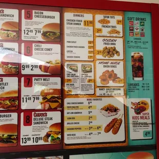 Pricing updated menu!