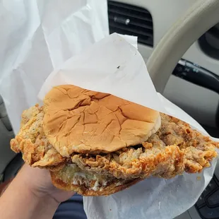 Steak sandwiches are hugh and pretty awesome.